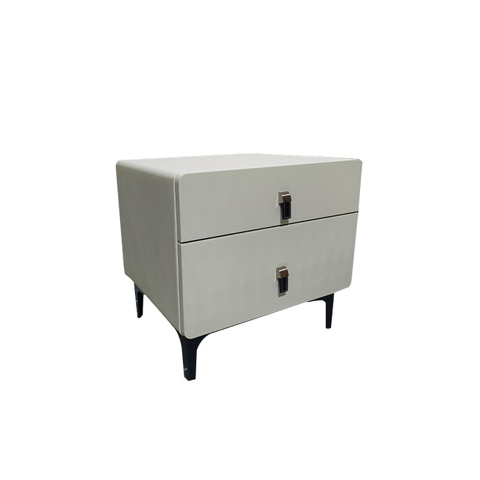 Rhett 48cm Side Table/Bedside Table/Nightstand For Bedroom Beige White Color