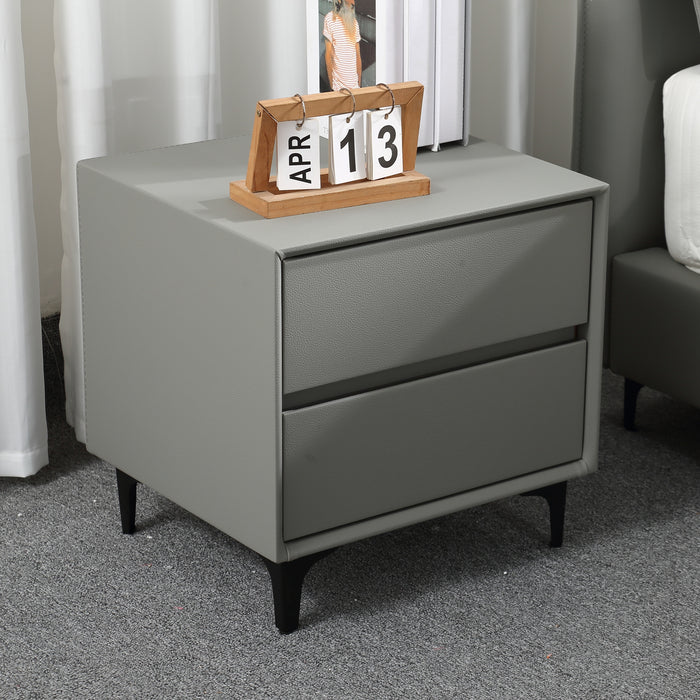Rion Upholstered Bedside Table/ Nightstand with Drawers