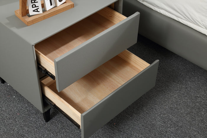 Rion Upholstered Bedside Table/ Nightstand with Drawers