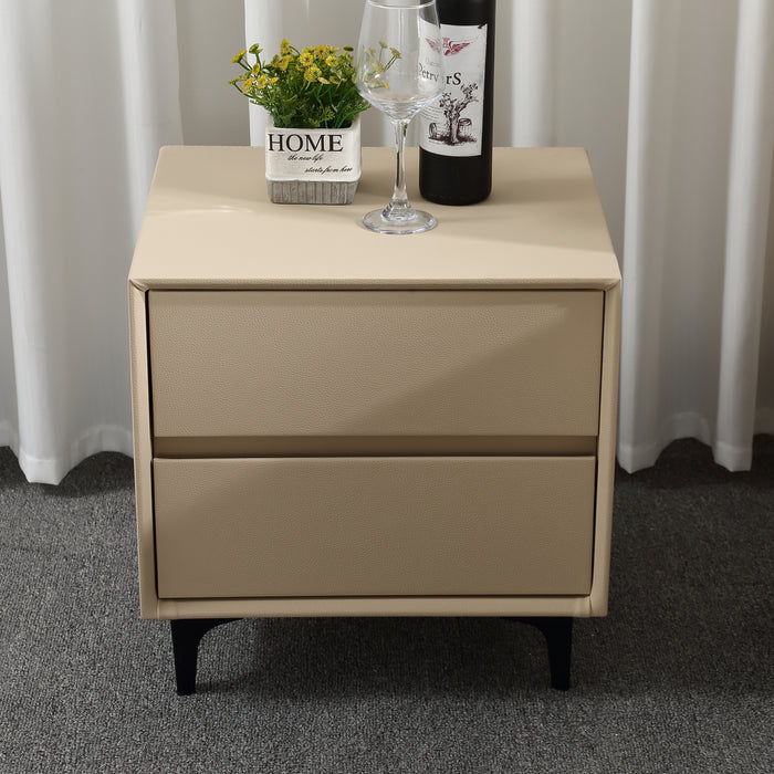 Rion Upholstered Bedside Table/ Nightstand with Drawers