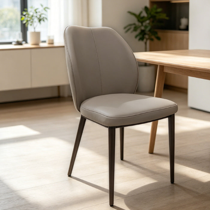 Rohan Armless Carbon Steel Frame Chair/Dining Chair with Upholstered Seat Cushion