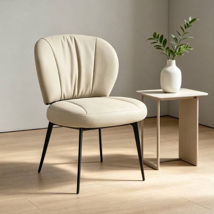 Roisin 47cm Armless Carbon Steel Frame Chair/Dining Chair with Upholstered Seat Cushion