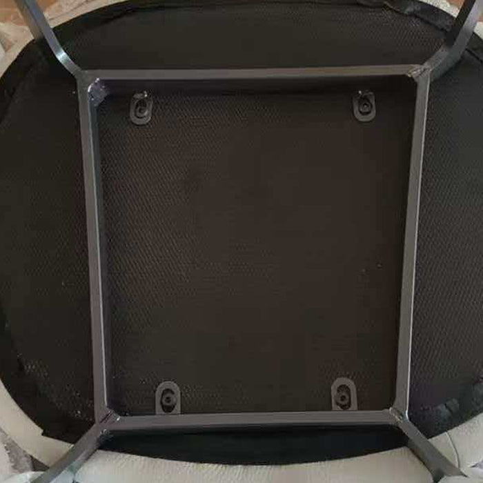 Roisin 47cm Armless Carbon Steel Frame Chair/Dining Chair with Upholstered Seat Cushion