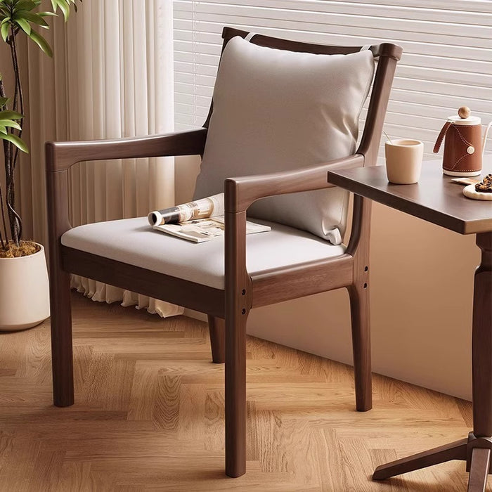 Ruger Solid Wood Leg Chair with Fabric Seat Cushion Study Chair/Dining Chair