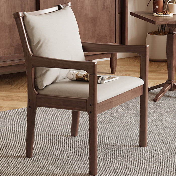 Ruger Solid Wood Leg Chair with Fabric Seat Cushion Study Chair/Dining Chair