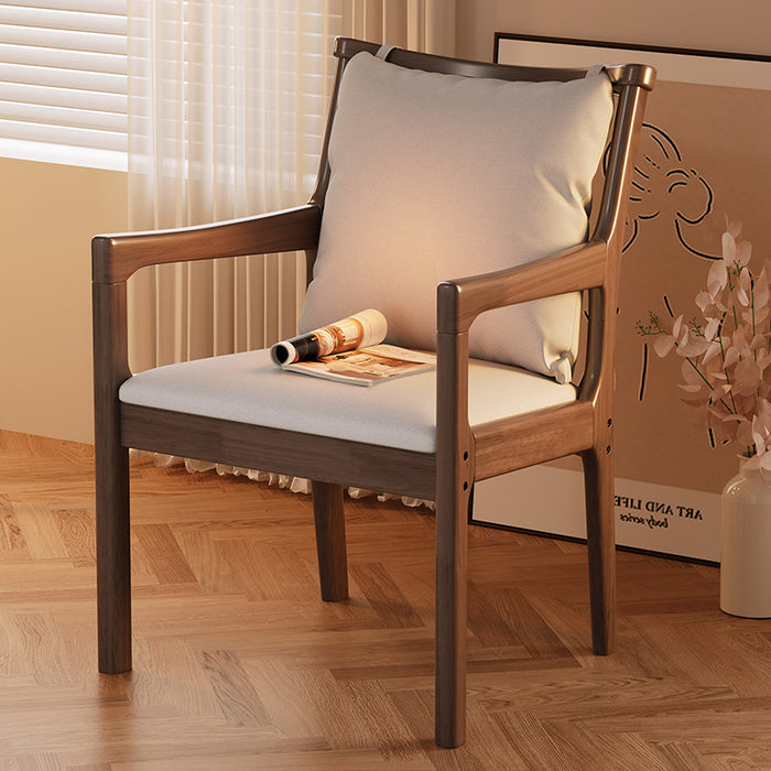 Ruger Solid Wood Leg Chair with Fabric Seat Cushion Study Chair/Dining Chair