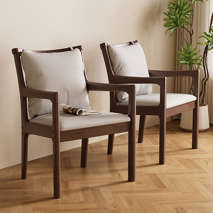 Ruger Solid Wood Leg Chair with Fabric Seat Cushion Study Chair/Dining Chair