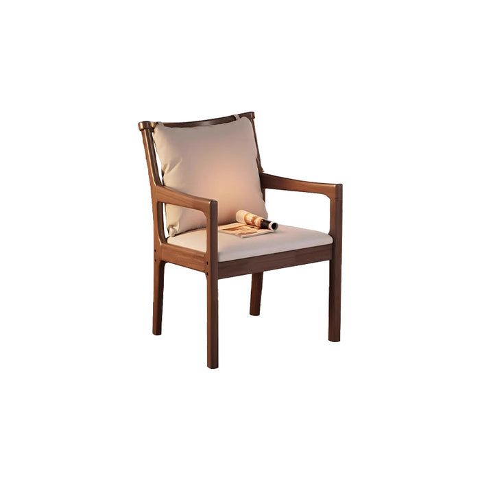 Ruger Solid Wood Leg Chair with Fabric Seat Cushion Study Chair/Dining Chair
