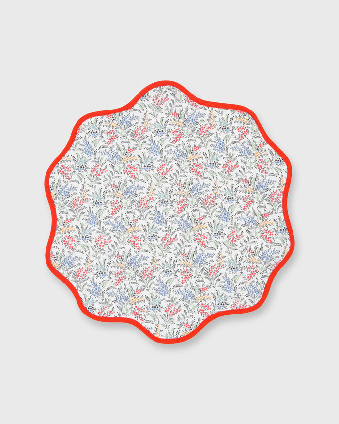 Scallop Edge Placemat in Yellow/Blue Multi Hope Springs Liberty Fabric