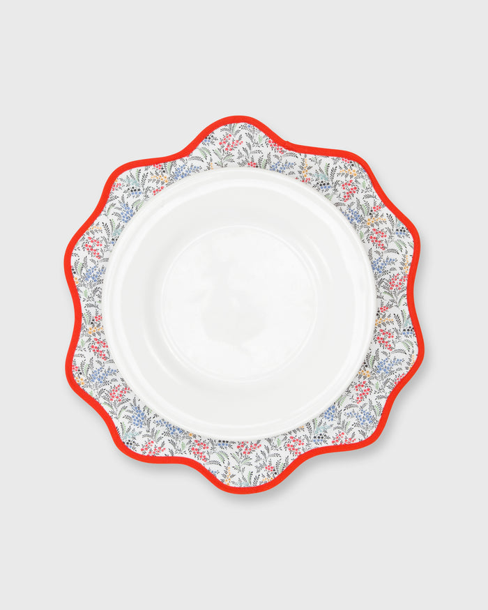 Scallop Edge Placemat in Yellow/Blue Multi Hope Springs Liberty Fabric