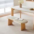 Selby Natural Wood Frame Multi-Purpose Bench with Soft Cushioned Seat