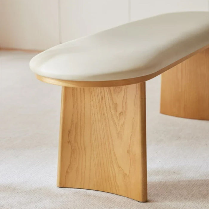 Selby Natural Wood Frame Multi-Purpose Bench with Soft Cushioned Seat