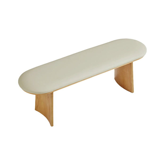 Selby Natural Wood Frame Multi-Purpose Bench with Soft Cushioned Seat
