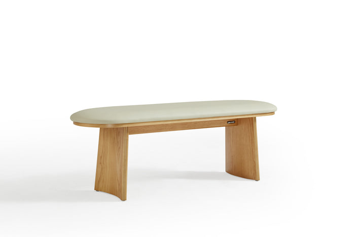 Selby Natural Wood Frame Multi-Purpose Bench with Soft Cushioned Seat