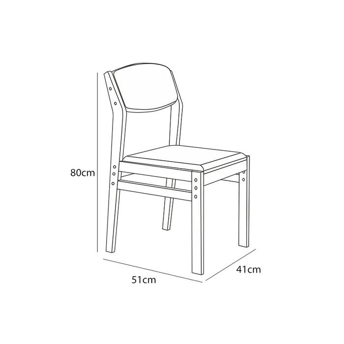 Selee Height-Adjustable Solid Timber Study Chair/ Dining Chair /Rubberwood/Cotton and Linen/Natural