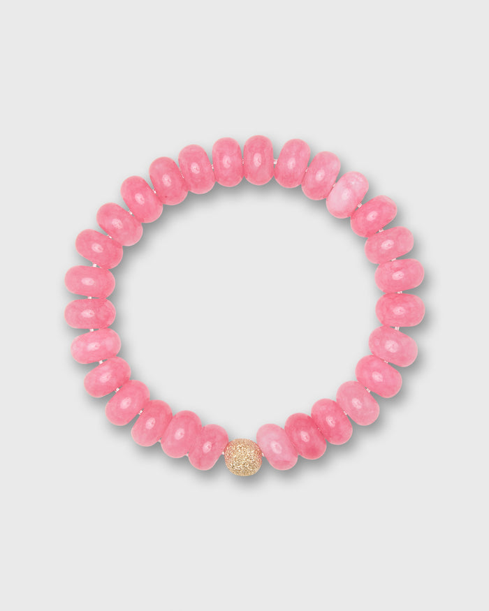Semi Precious Beaded Bracelet in Lipstick Monochrome