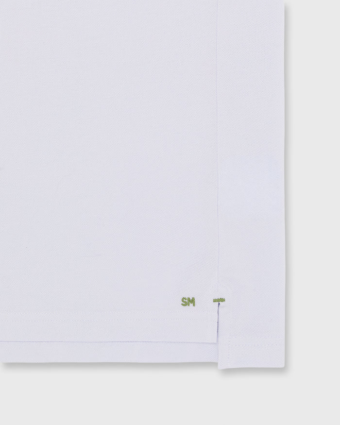 Short-Sleeved Polo in Sky Pima Pique