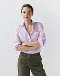 Sidney Shirt in Pink/White Hairline Stripe Poplin