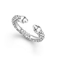 Signature Caviar Silver Caviar Beaded Mini Versa Stacking Ring