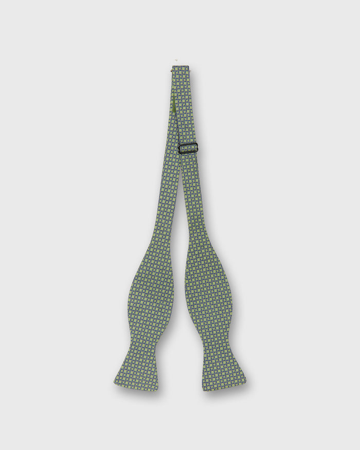 Silk Bow Tie in Sage Circle Links