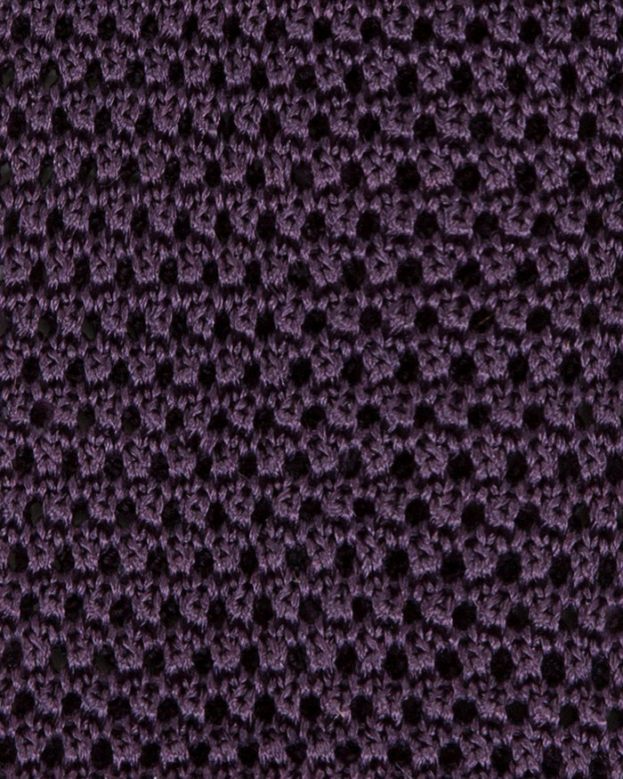 Silk Knit Tie Plum