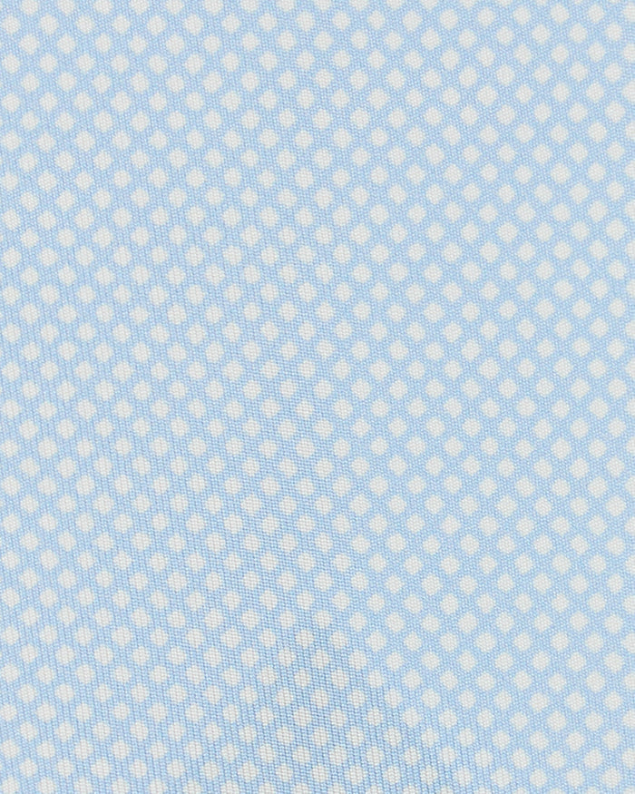 Silk Print Tie in Sky/Bone Check