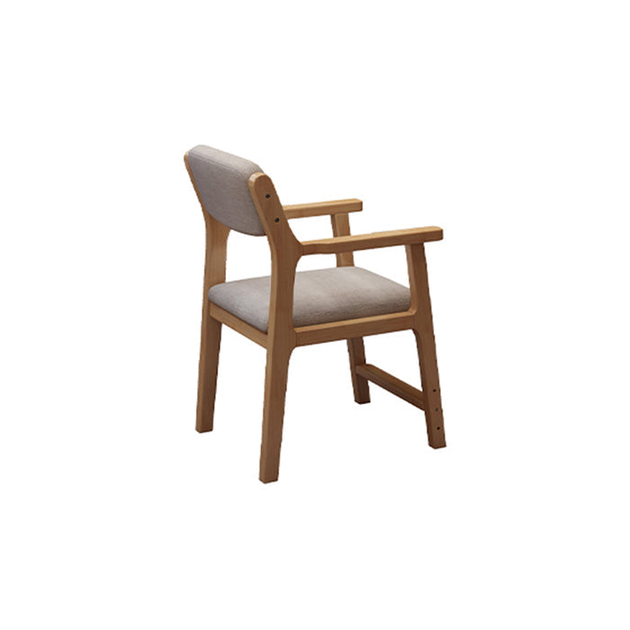 Sinoa Solid Timber Study Chair/Dining Chair/Rubberwood/Cotton and Linen
