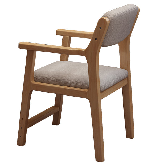 Sinoa Solid Timber Study Chair/Dining Chair/Rubberwood/Cotton and Linen