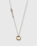 Small Round Pendant Necklace in Gold
