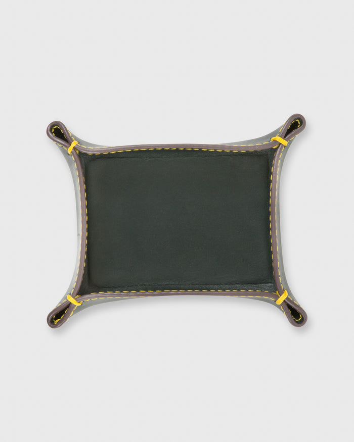Small Tray Bottle Green Leather