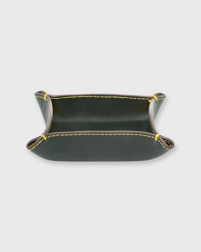 Small Tray Bottle Green Leather