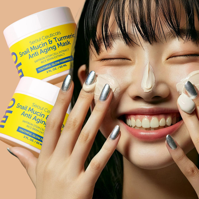 Snail Mucin & Turmeric Anti Aging Mask (Pack of 2)