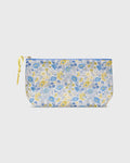 Soft Small Cosmetic Bag in Blue/Yellow Florence May Liberty Fabric