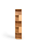 Space Saving Engineered Wood Corner Bookcase/Storage Shelves in Natural Wood