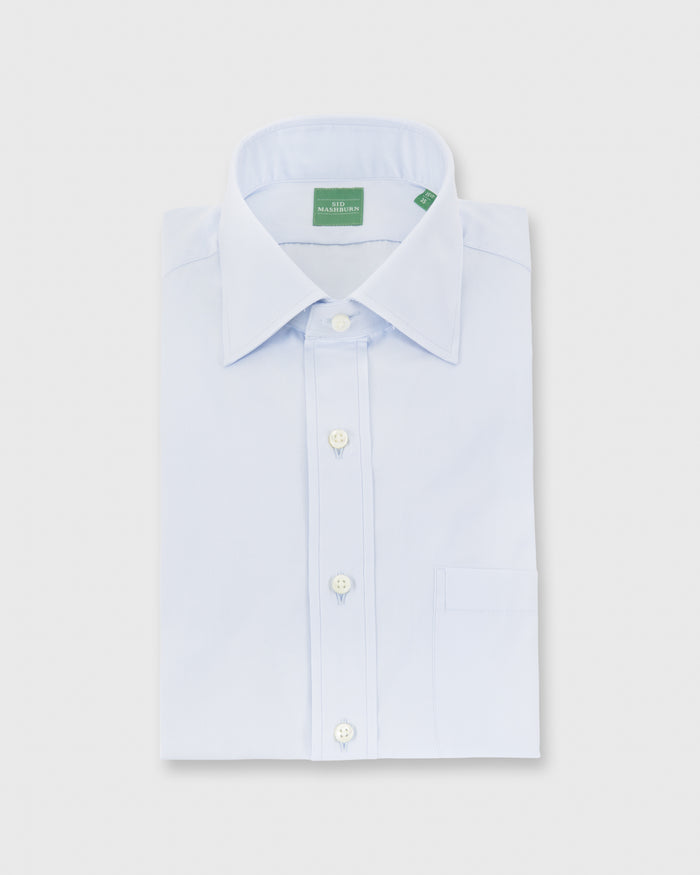 Spread Collar Dress Shirt Sky Poplin
