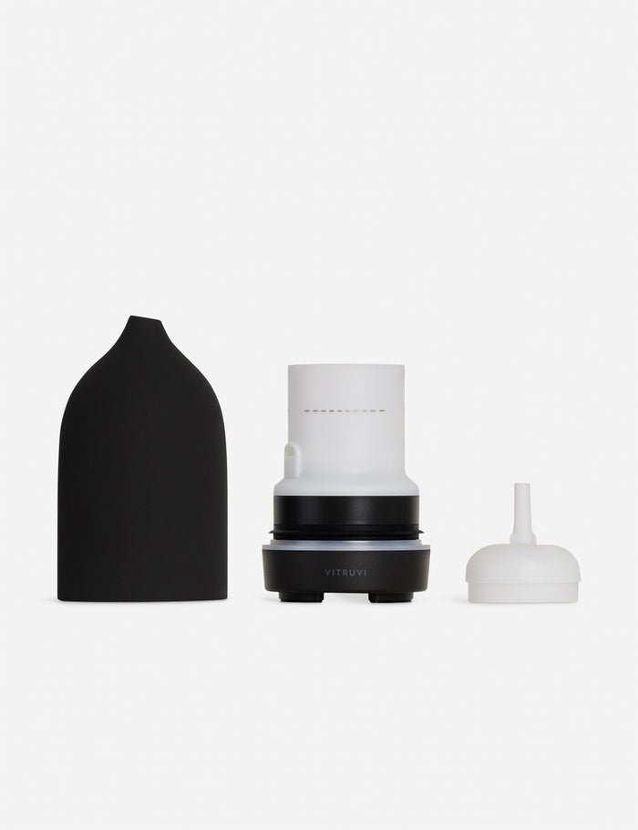 #color::black | The three components of the Black Stone Diffuser by Vitruvi