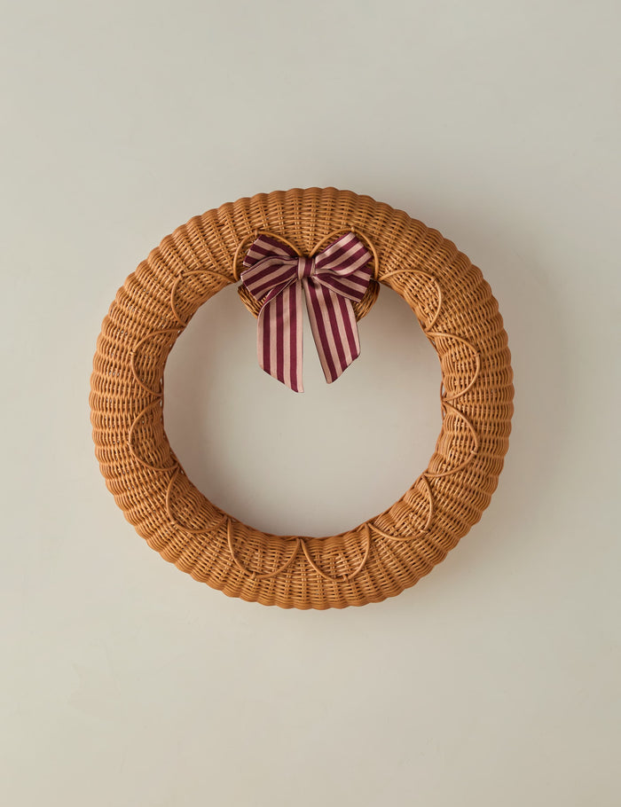 Talcott Striped Wreath Bow