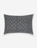 #size::13--x-20- | Tamra blue and pink lumbar pillow with floral patterns