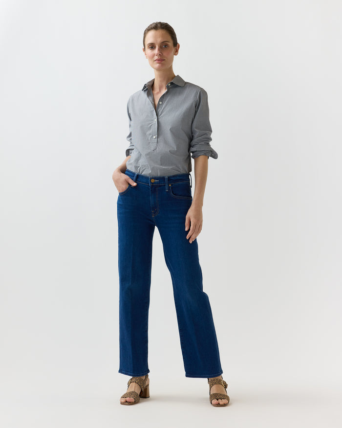 The Mid Rise Rambler Zip Flood Jean in Pinkies Up