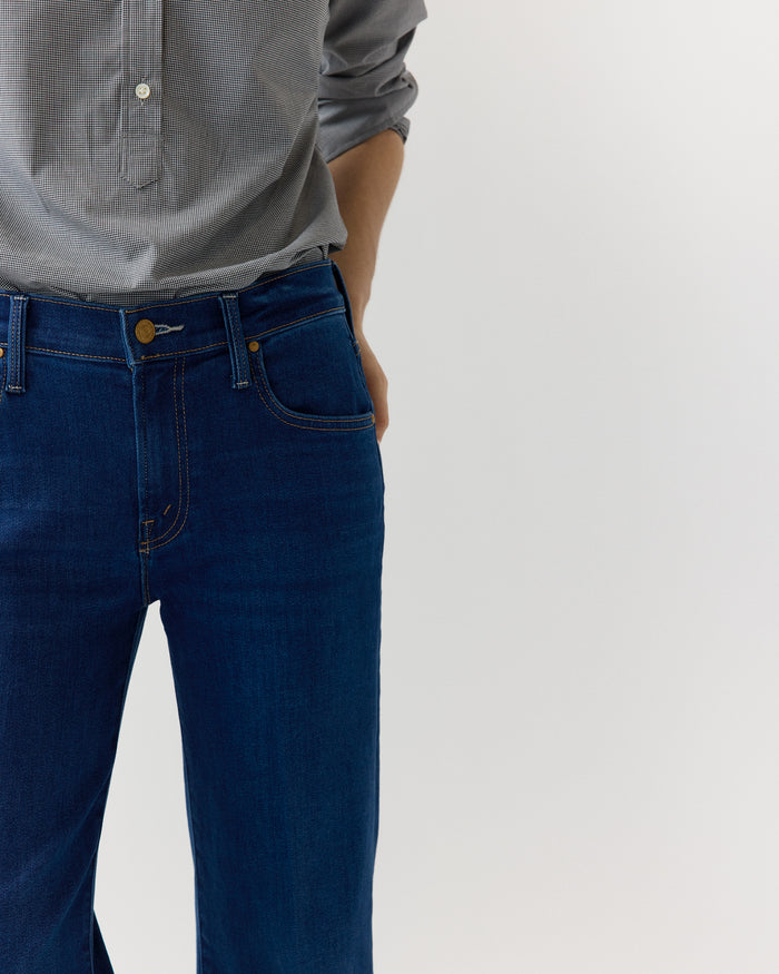 The Mid Rise Rambler Zip Flood Jean in Pinkies Up