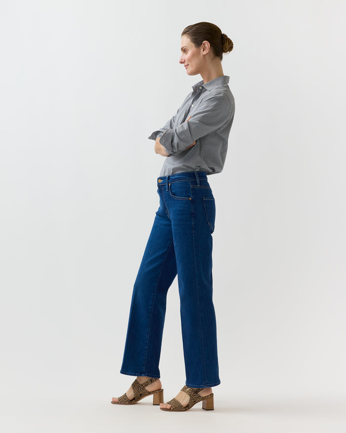 The Mid Rise Rambler Zip Flood Jean in Pinkies Up