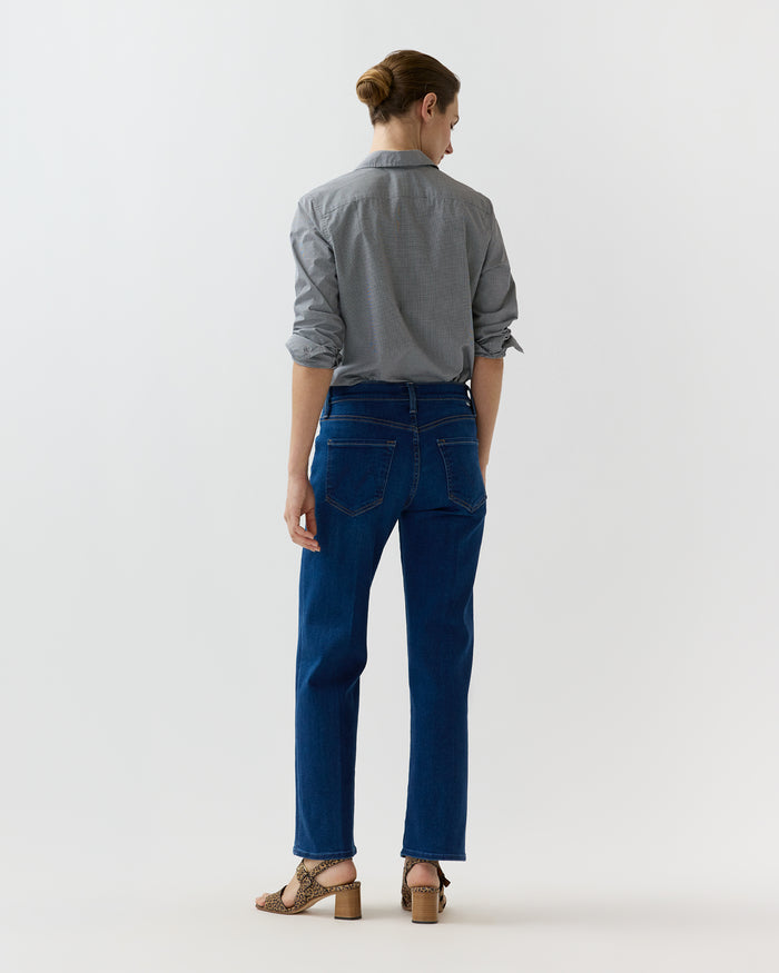 The Mid Rise Rambler Zip Flood Jean in Pinkies Up