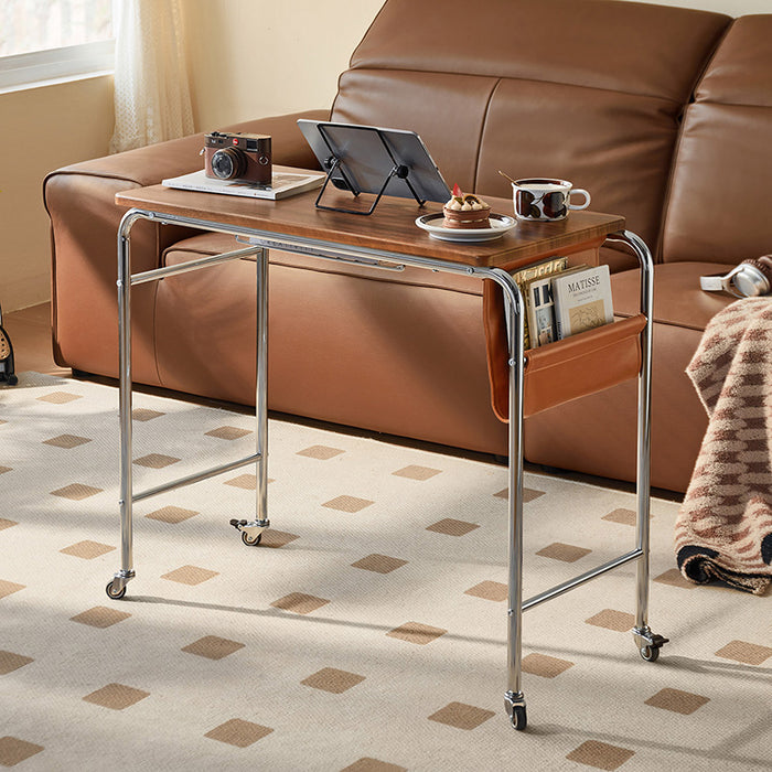Thomasin 76cm Mobile Iron Leg Study Desk/Computer Table With Storage