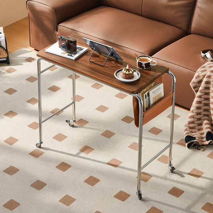 Thomasin 76cm Mobile Iron Leg Study Desk/Computer Table With Storage
