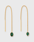 Thread Through Earrings Green
