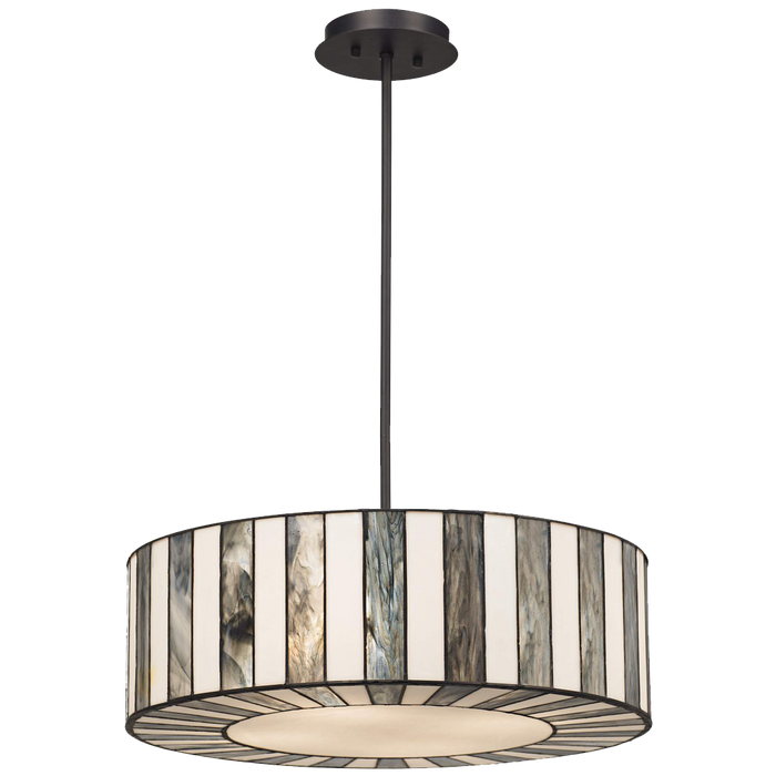 Tiffany Style 20wide Striped Art Glass Pendant Light