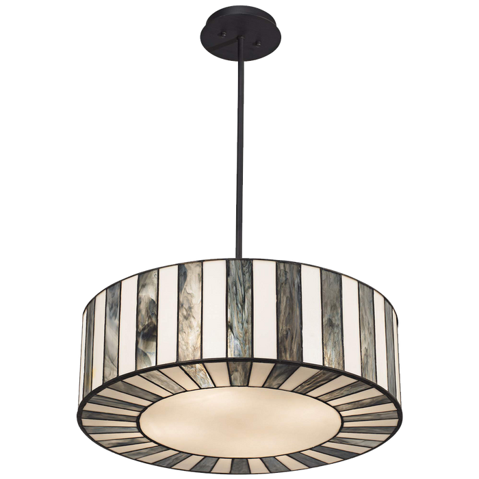 Tiffany Style 20wide Striped Art Glass Pendant Light