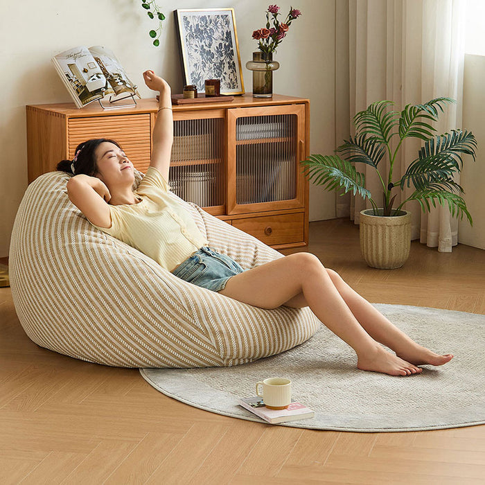 Tobin Cotton-linen Blend Fabric Bean Bag Chair/Single Sofa/Lazy Sofa