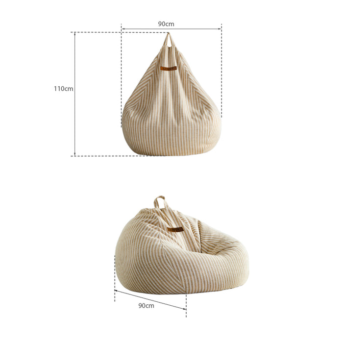 Tobin Cotton-linen Blend Fabric Bean Bag Chair/Single Sofa/Lazy Sofa