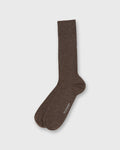 Trouser Dress Socks in Heather Brown Extra Fine Merino